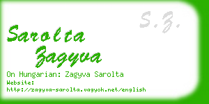 sarolta zagyva business card